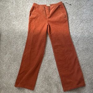 Anthropologie Rust Corduroy Pants